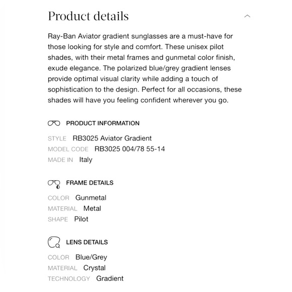 Ray-Ban Polarized Aviator Sunglasses In Gunmetal/Blue, Unisex Size M 55, GUC - Picture 12 of 13